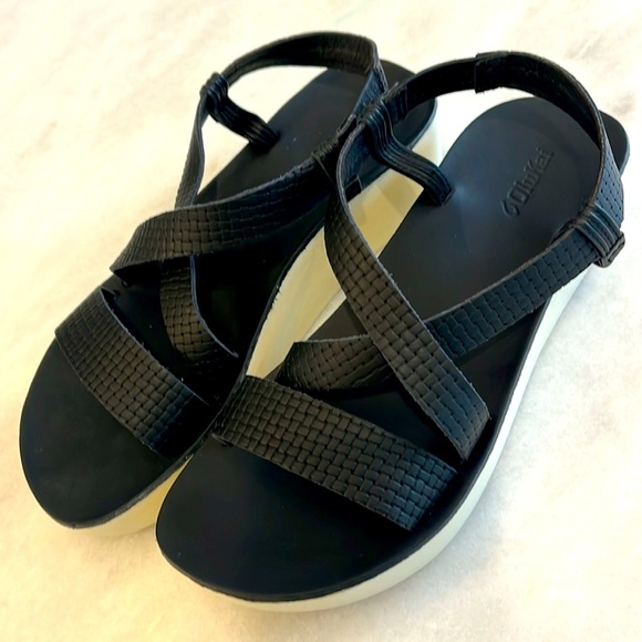 Olukai Onohi Strappy Black Platform Sandal Size 6 - Picture 2 of 7